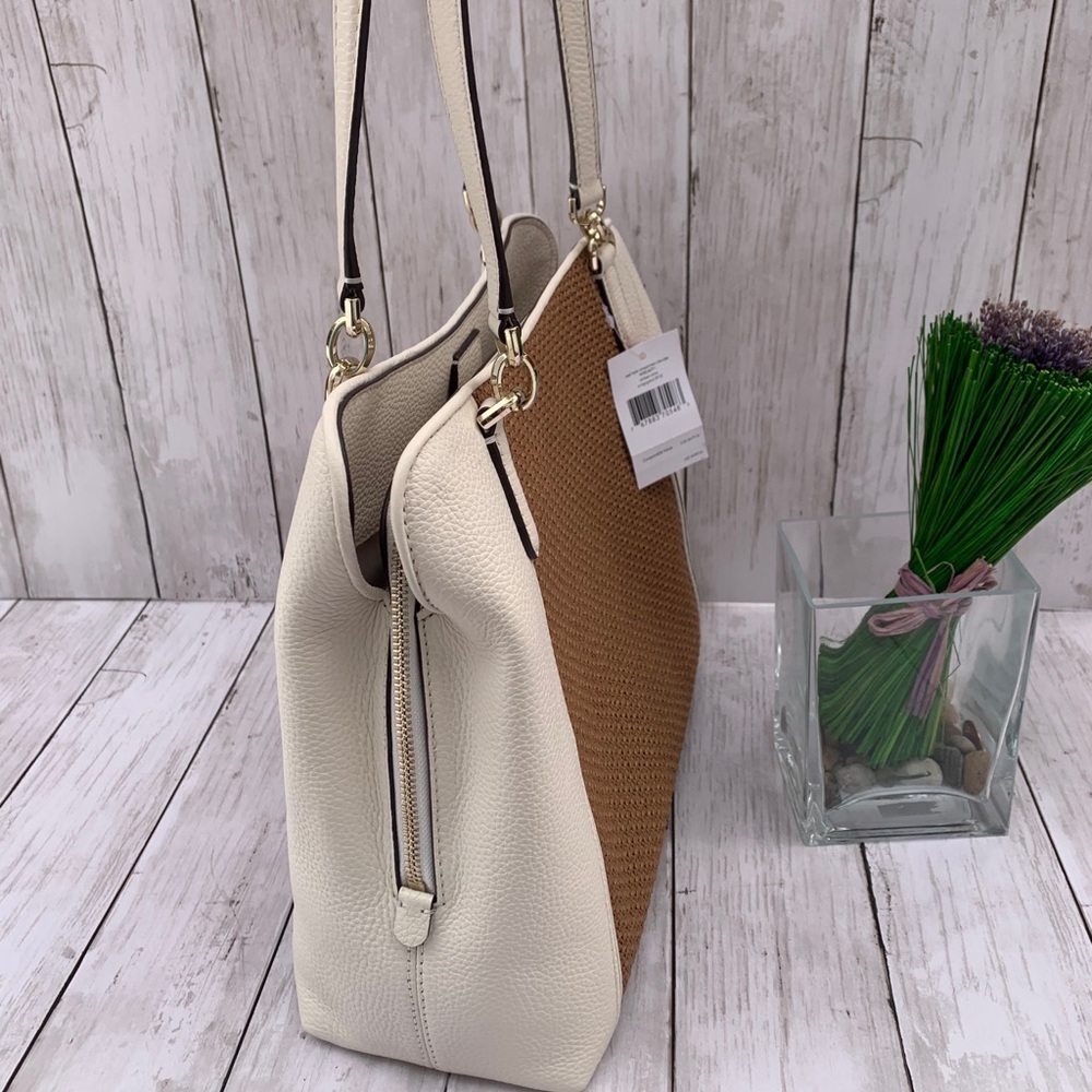 NWT KATE SPADE JACKSON STRAW MEDIUM SHOULDER BAG - Picture 2 of 6